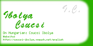 ibolya csucsi business card